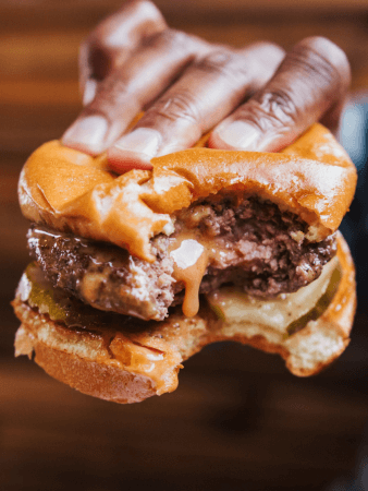 A Juicy Lucy burger from Groveland Tap, Saint Paul, MN